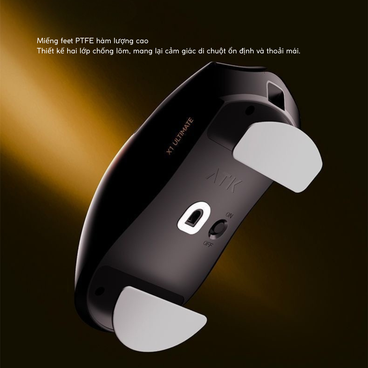Chuột Gaming Không Dây ATK X1 V2 Series, Nordic 54H20, PAW 3950 Ultra, Delay 0.163ms, 800mAh, 54g±2g, Dongle GEM 8K