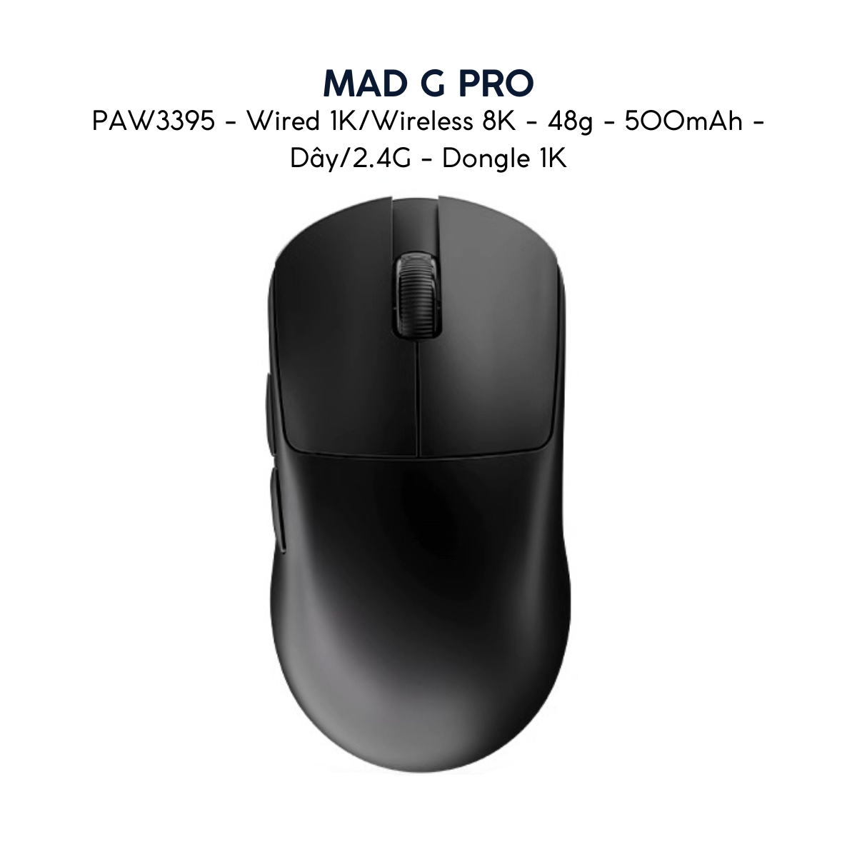 Chuột Gaming MADLIONS MAD G PRO - Siêu Nhẹ, Cảm Biến PAW3395, Kết Nối Không Dây