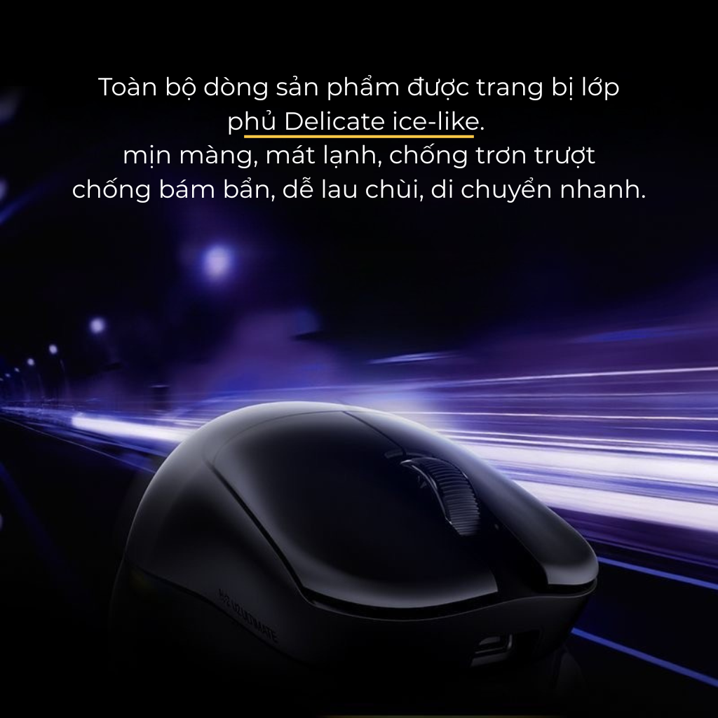 Chuột Gaming ATK U2 – Chuột Không Dây Nhẹ 44g, Cảm Biến PAW3950 Ultra, Polling Rate 8000Hz - Hiệu Suất Đỉnh Cao Cho Game Thủ