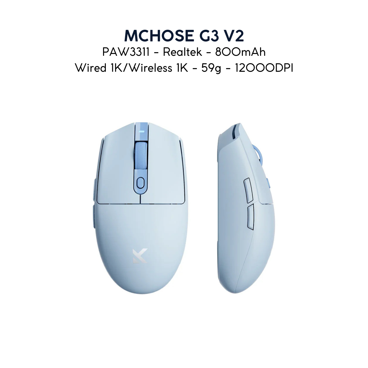 Chuột Gaming Không Dây MCHOSE G3 / G3 A 800mAh