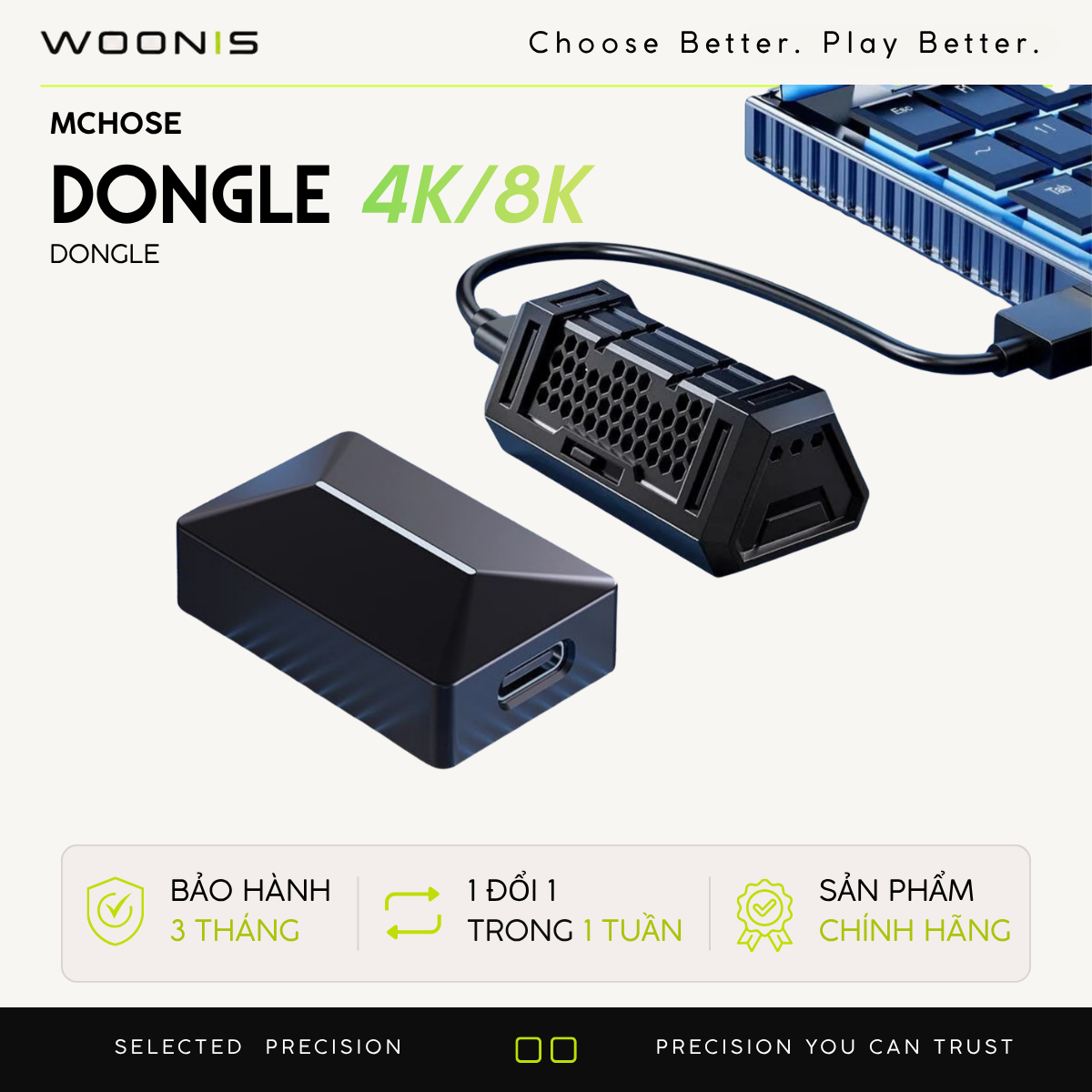 Dongle Mchose 4K/8K A5 Pro/Promax A7/M7 Tối ưu tốc độ, nâng cấp trải nghiệm