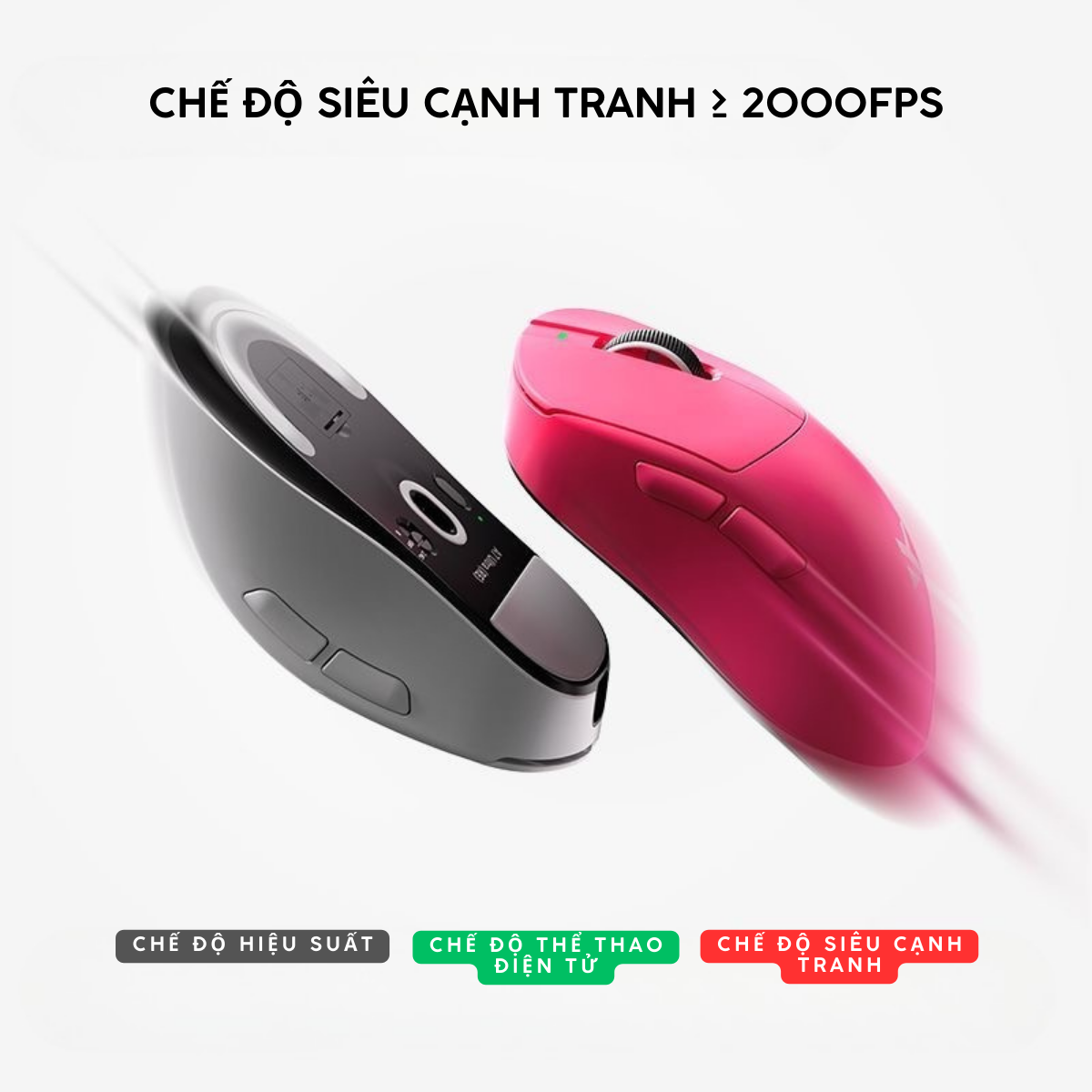 Chuột Gaming Không Dây Mchose A7 Ultra (RE) PAW3950, Chip Realtek, 56g và dành cho người thuận tay phải