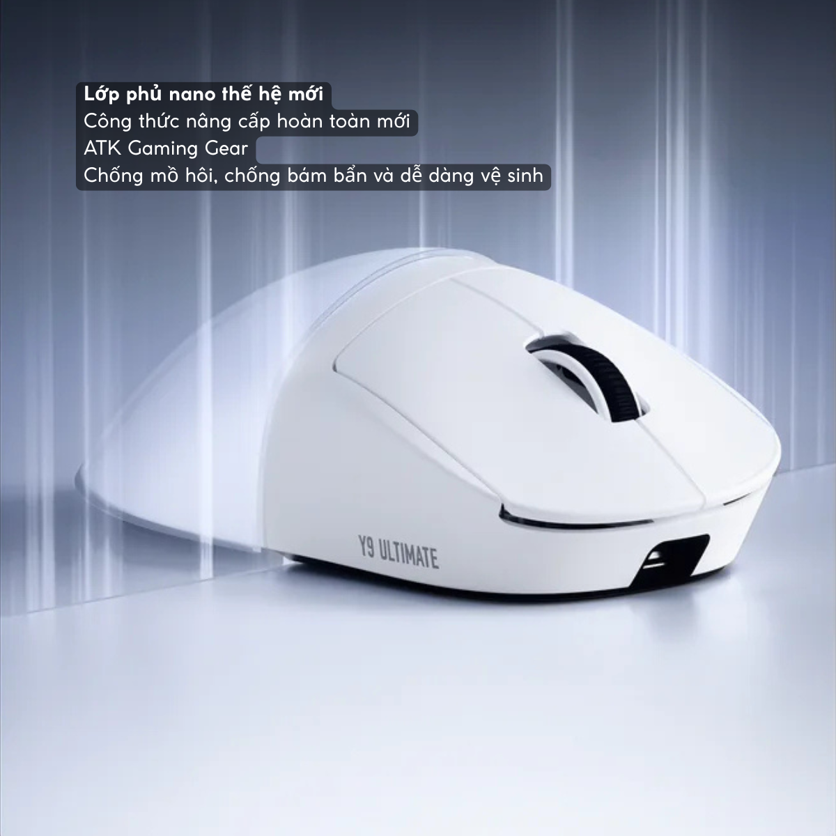 Chuột Gaming Không Dây ATK Dragonfly Y9 Series, PAW3950 Ultra, Nordic 54L15, ApexShark MAX, Pin 800mAh , 800H, ~55g, Dongle GEM 8K