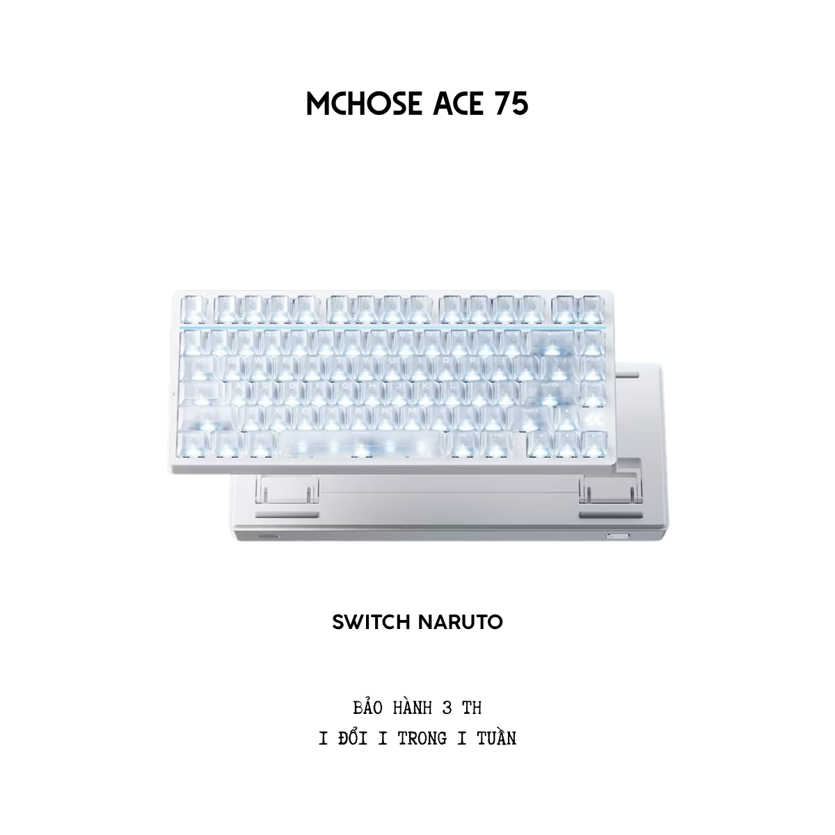 MCHOSE ACE 75 | Bàn Phím Gaming HE Chuyên Game 8K | Scan Rate 256K, Độ Trễ 0.08ms, Accuracy 0.001mm, RGB 16.8 Triệu Màu