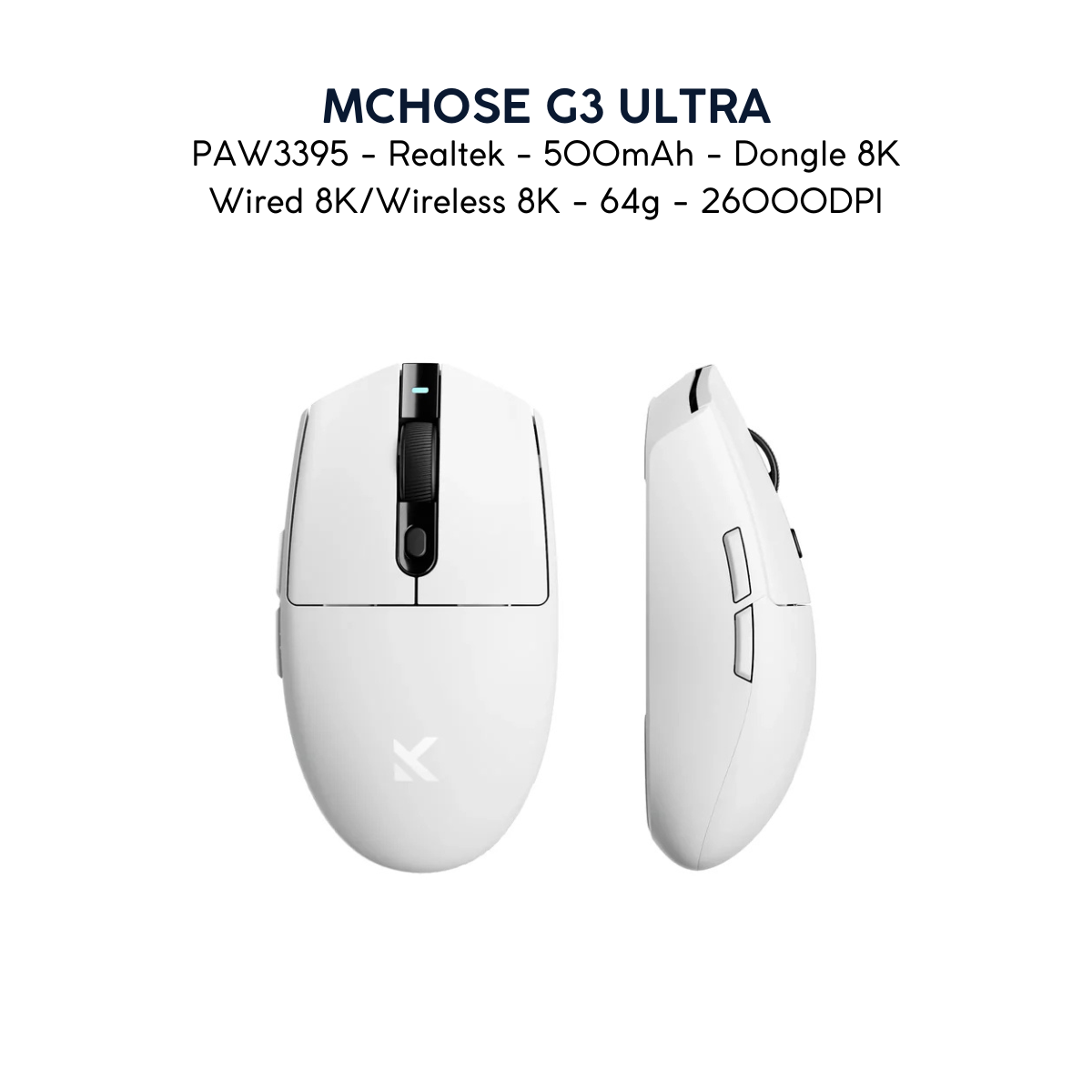Chuột Gaming Không Dây MCHOSE G3 / G3 A 800mAh