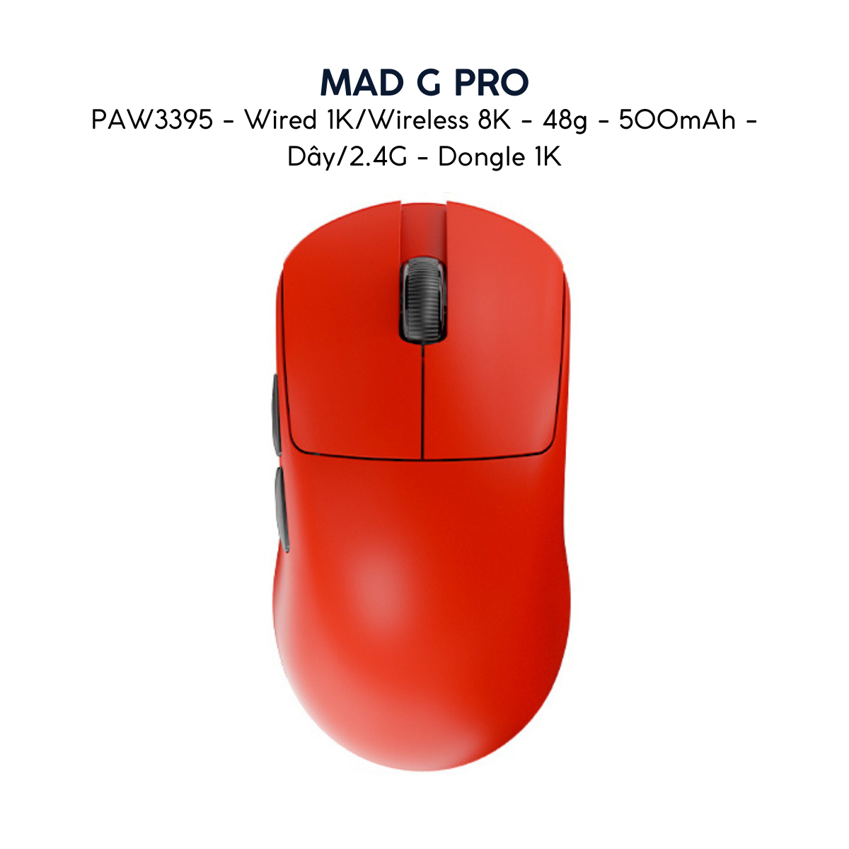 Chuột Gaming MADLIONS MAD G PRO - Siêu Nhẹ, Cảm Biến PAW3395, Kết Nối Không Dây