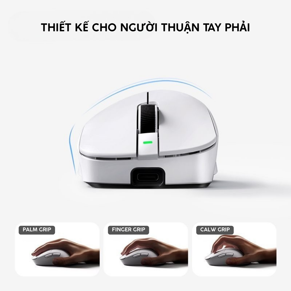 Chuột Gaming Không Dây Mchose A7 Ultra (RE) PAW3950, Chip Realtek, 56g và dành cho người thuận tay phải