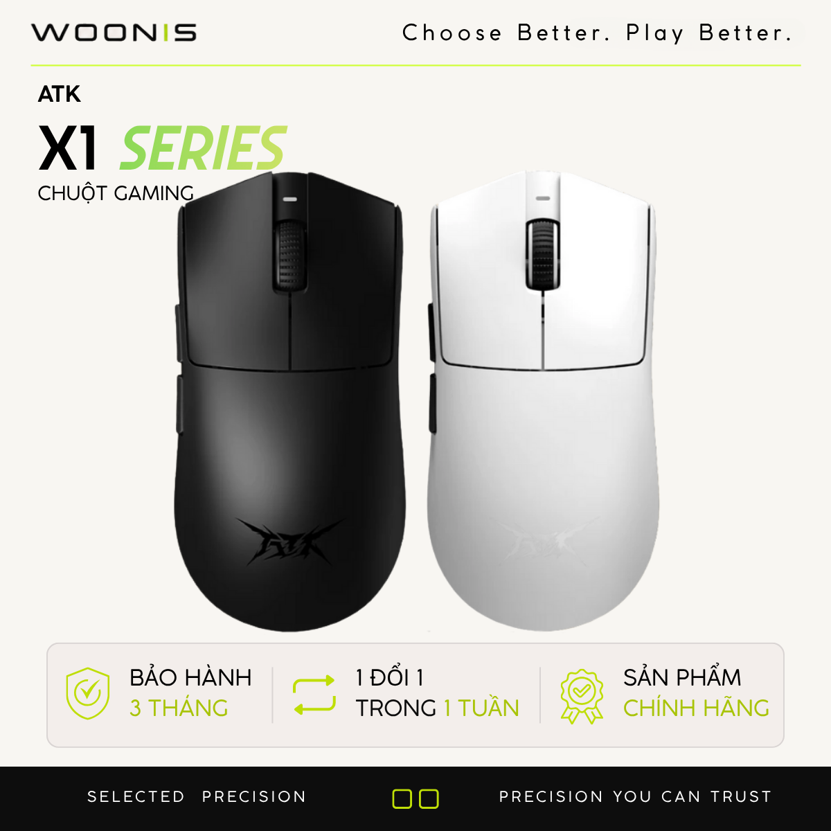 Chuột Gaming Không Dây VXE ATK X1 SE / X1S / X1 / Pro / Promax / Ultra / Ultimate