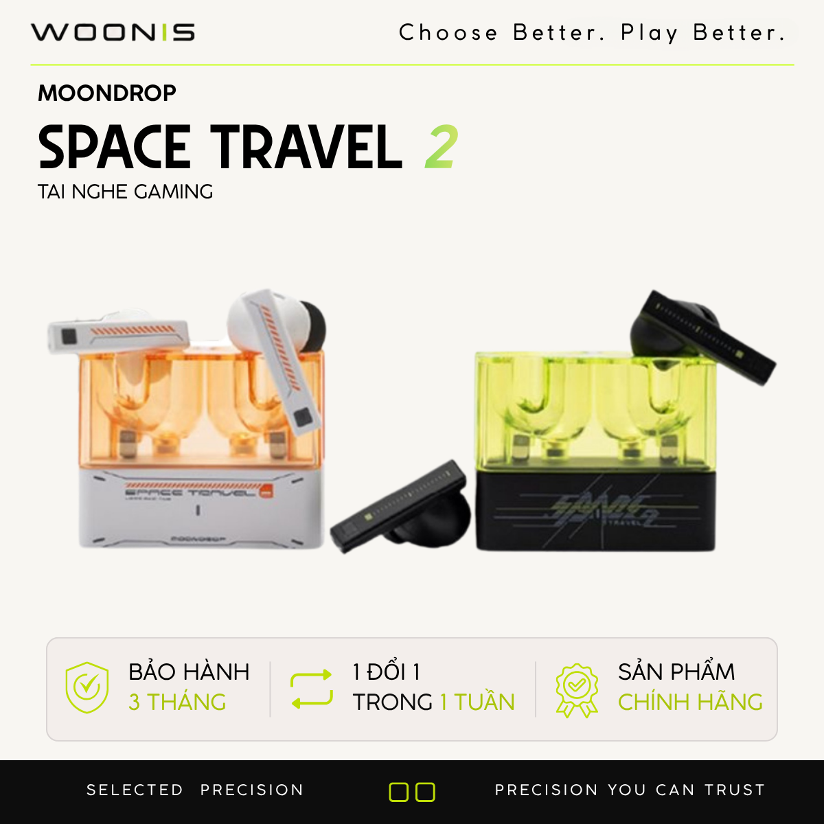 Tai nghe Bluetooth MOONDROP Space Travel 2 – Chống ồn ANC, Tùy chỉnh DSP, Hỗ trợ AutoEQ