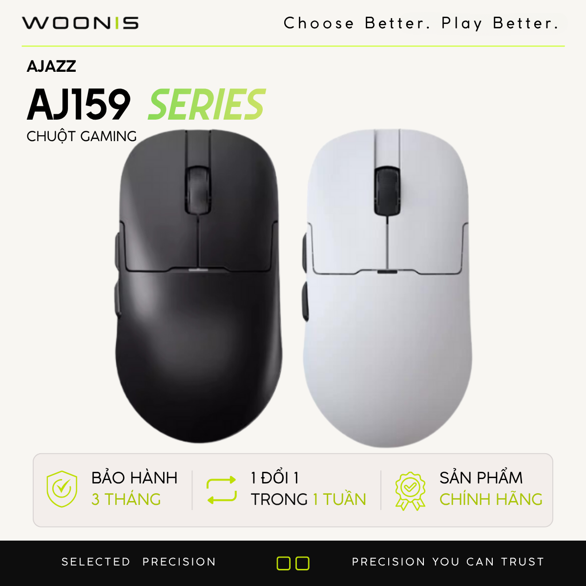 Chuột Gaming Không Dây AJAZZ AJ159P/PRO/APEX