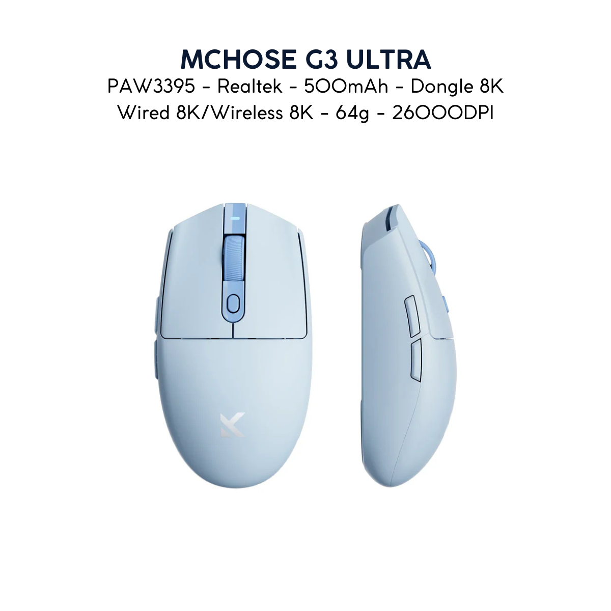 Chuột Gaming Không Dây MCHOSE G3 / G3 A 800mAh