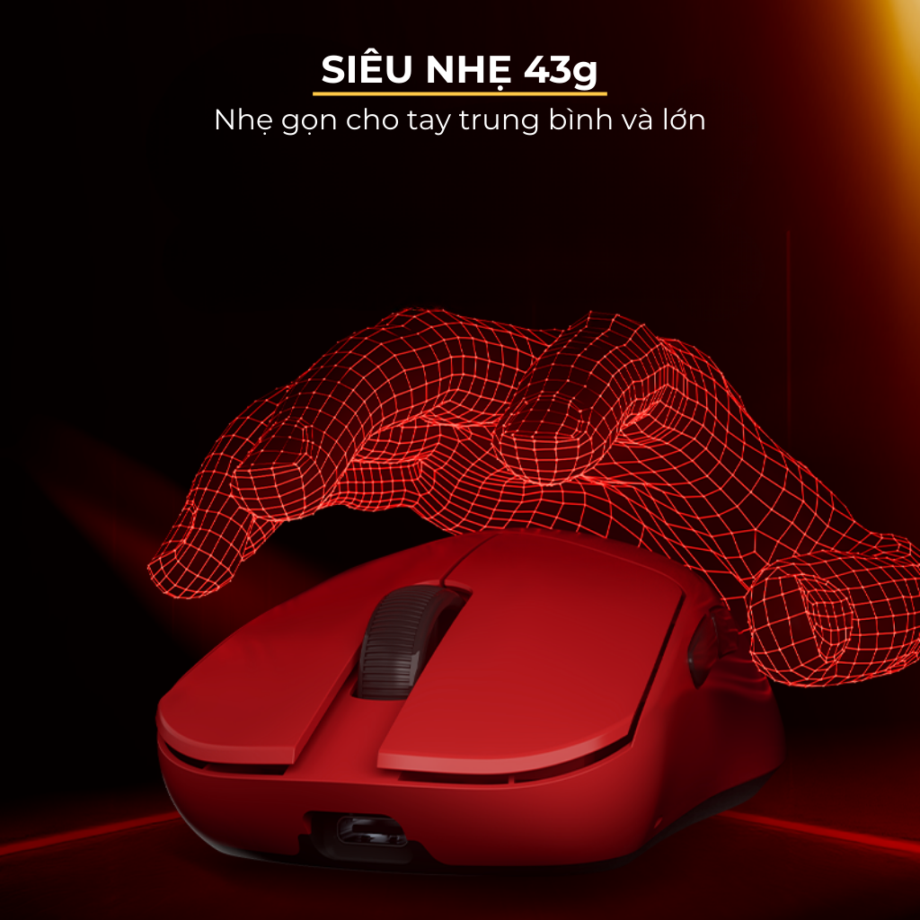 Chuột Gaming MADLIONS MAD G PRO - Siêu Nhẹ, Cảm Biến PAW3395, Kết Nối Không Dây