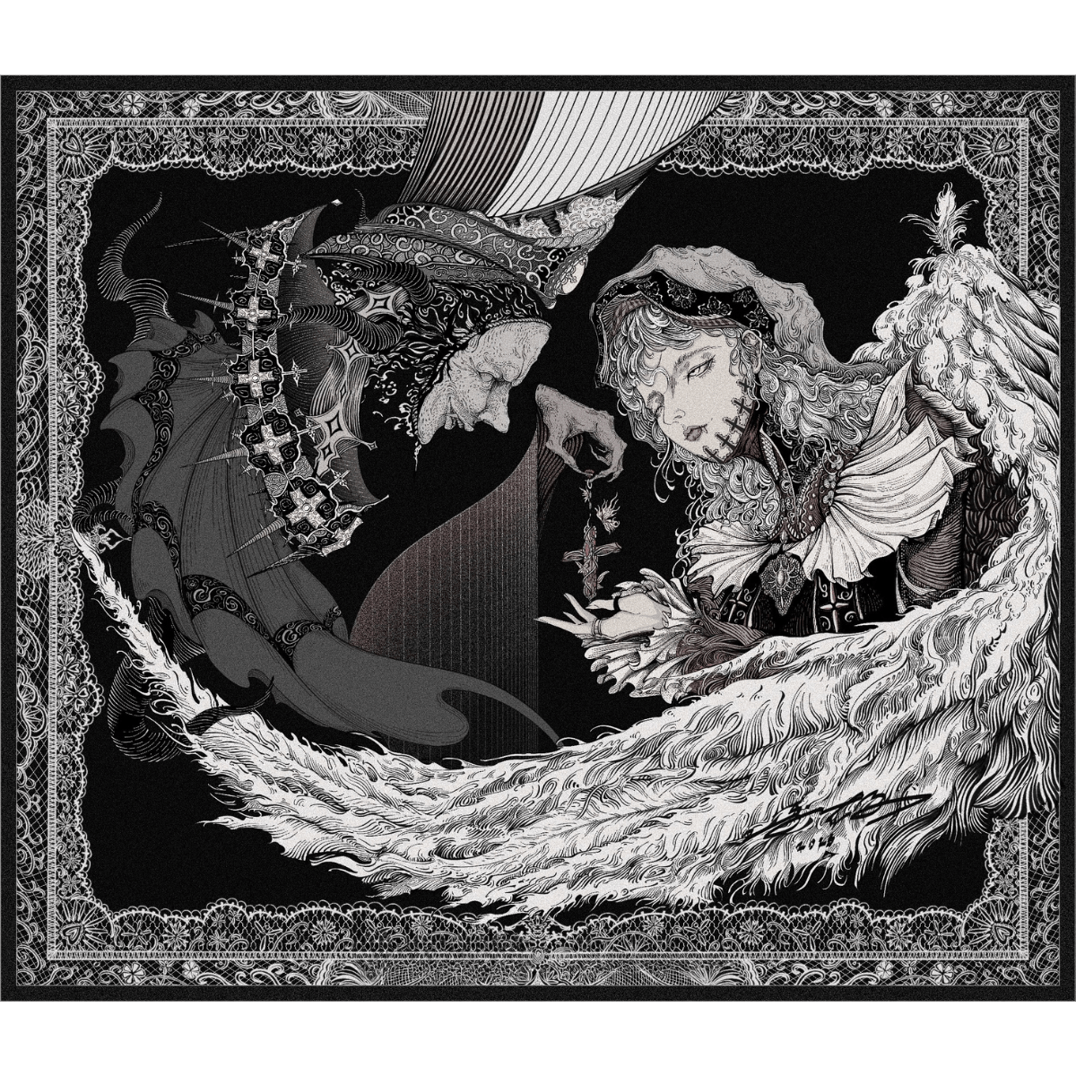 LÓT CHUỘT GAMING Feng Villain, Bề Mặt Control Được Dệt Siêu Mịn, Viền May Chìm, Base Polyurethane XSOFT, Size 490x420x4mm