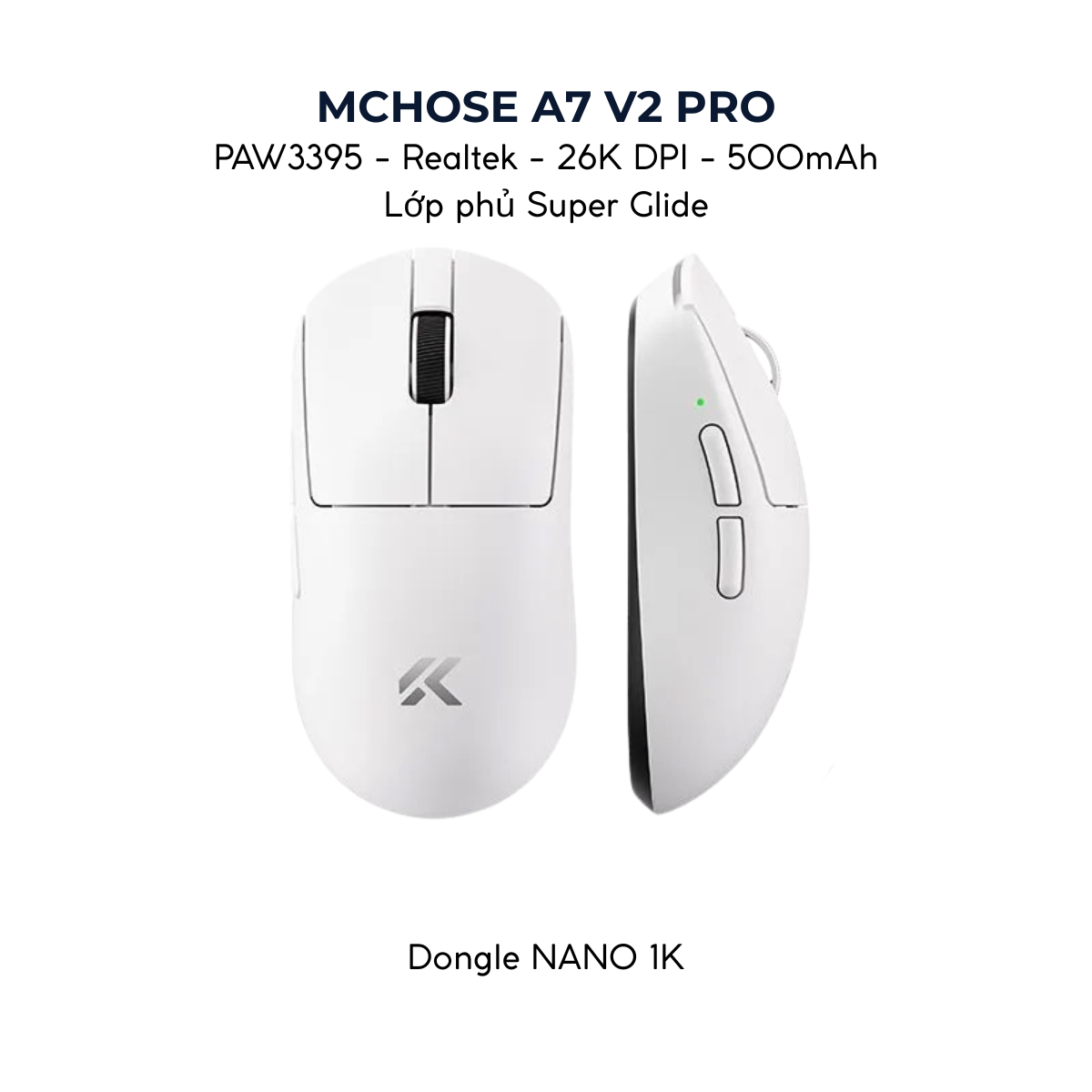 Chuột Gaming Không Dây MCHOSE A7 / A7 PRO / A7 ULTRA