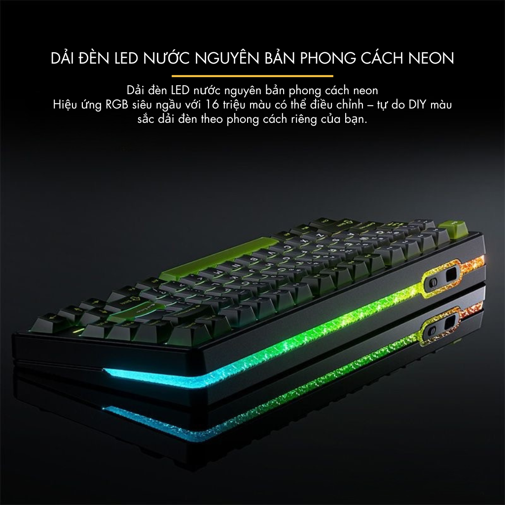 VGN Neon 75 | Bàn Phím Phím Từ Tính Chuyên Game Pin 8000mAh, 8K Hz, Độ Trễ 0.1ms, Scan Rate 256K, Accuracy 0.005mm, RGB 16.8 Triệu Màu