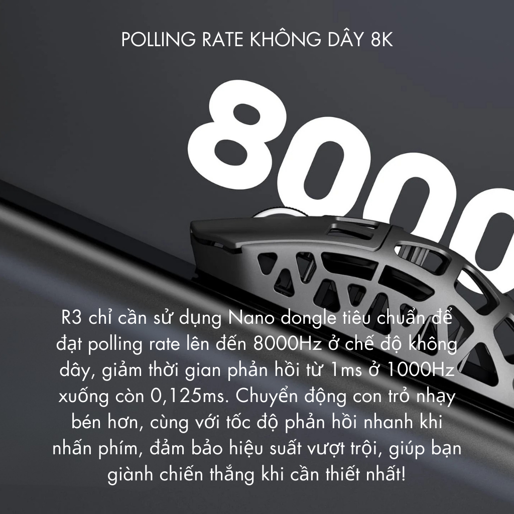 Chuột Gaming Không Dây ATTACK SHARK R3 8K