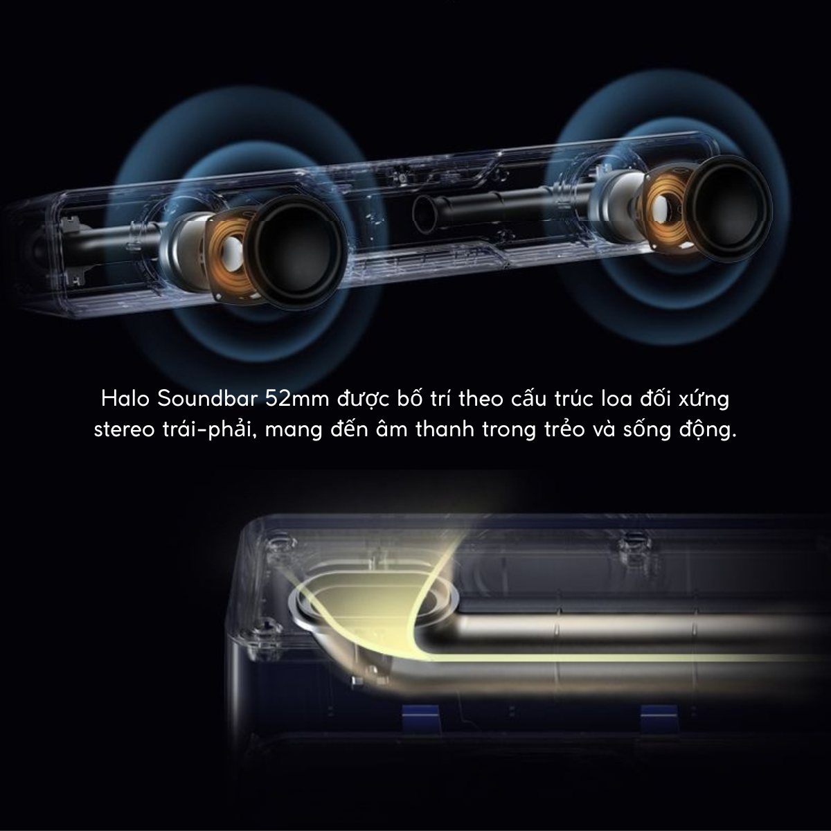 Halo Soundbar – Loa Gaming Desktop Đỉnh Cao với Âm Thanh Sống Động và Hiệu Ứng RGB