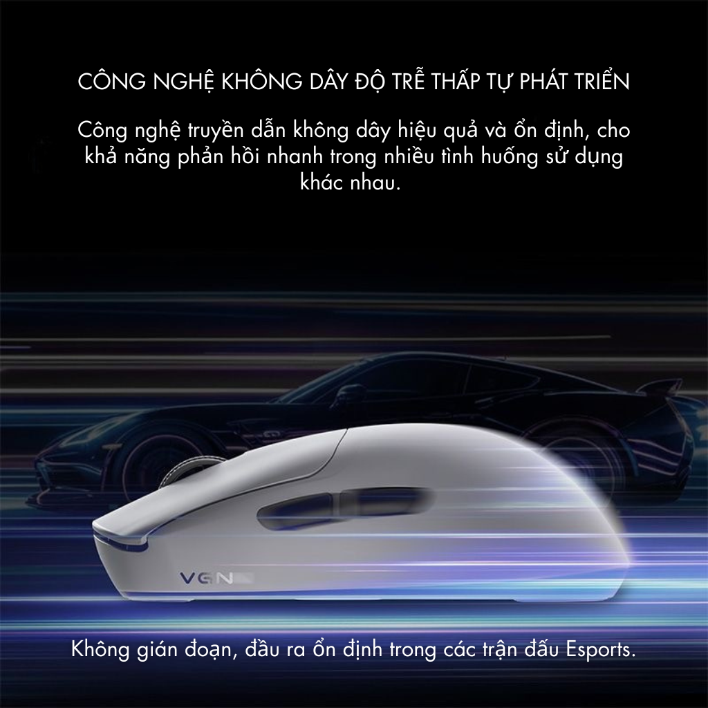 Chuột Gaming Không Dây Siêu Nhẹ VGN Feilong Y2 Pro – Cảm biến PAW3950, Switch Quang học Omron, Receiver 8K