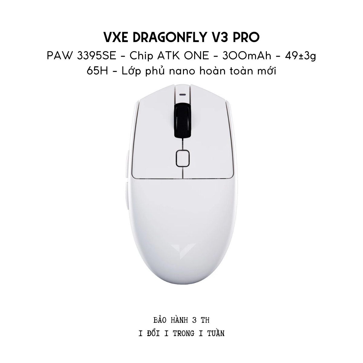 Chuột Gaming Không Dây Siêu Nhẹ VXE Dragonfly V3 Series