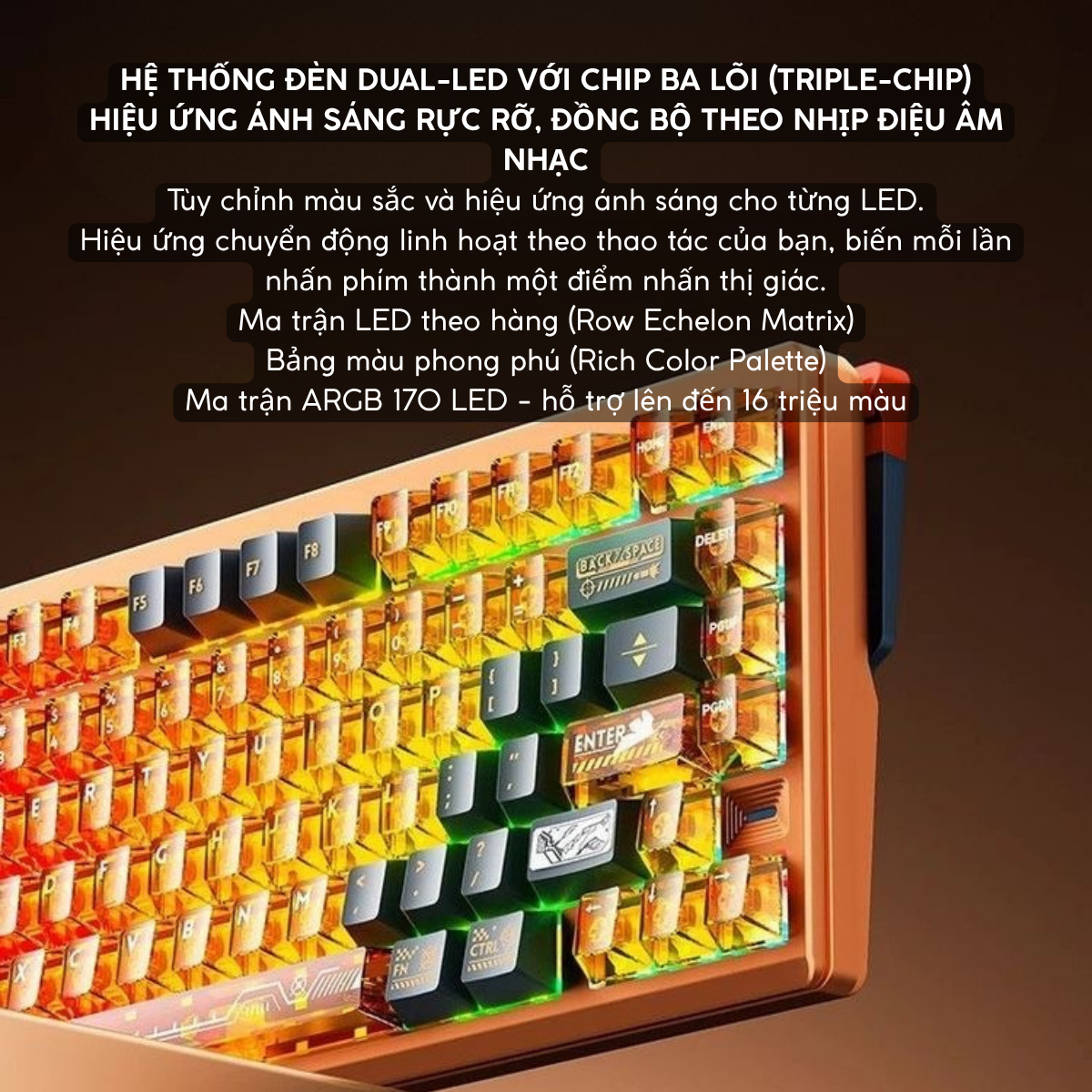 AULA AG75 | Bàn Phím Phím Từ Tính Chuyên Game Kết nối trực tiếp ADC, 8K Hz, Độ Trễ 0.08ms, Ultra-high Scan Rate 2304K, Accuracy 0.001mm, RGB đôi siêu