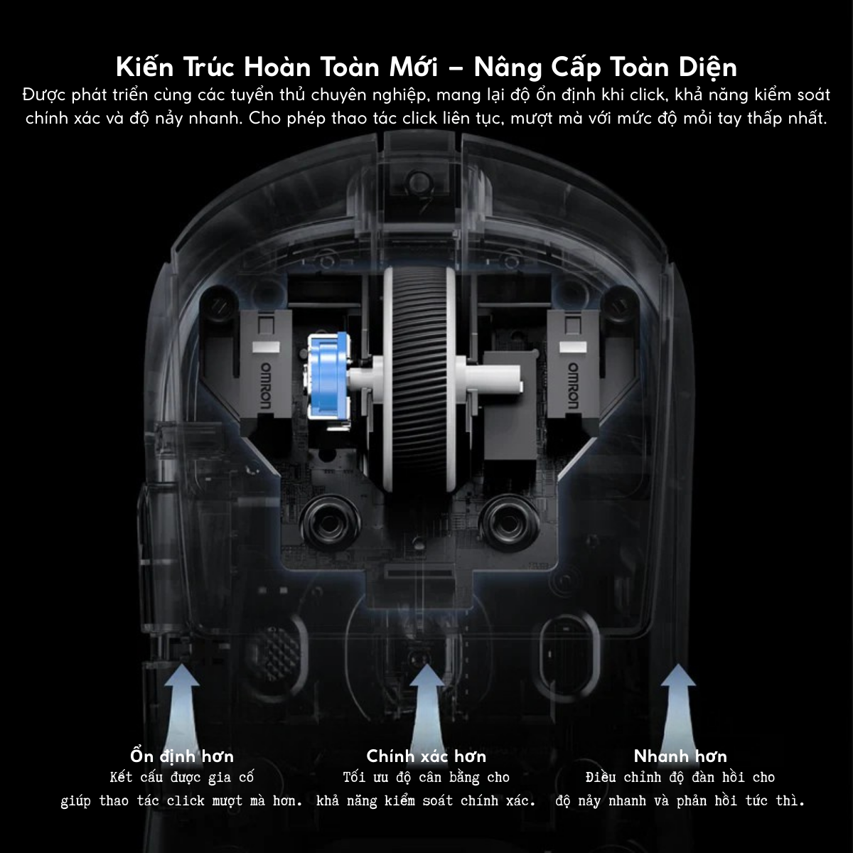 Chuột Gaming Không Dây Mchose A7 V2 Pro+/Ultra+ Đế Sạc Từ Tính, PAW 3950TI, Realtek Chipset, 42000 DPI, Dongle 8K, Siêu nhẹ 59g, Pin 500mAh