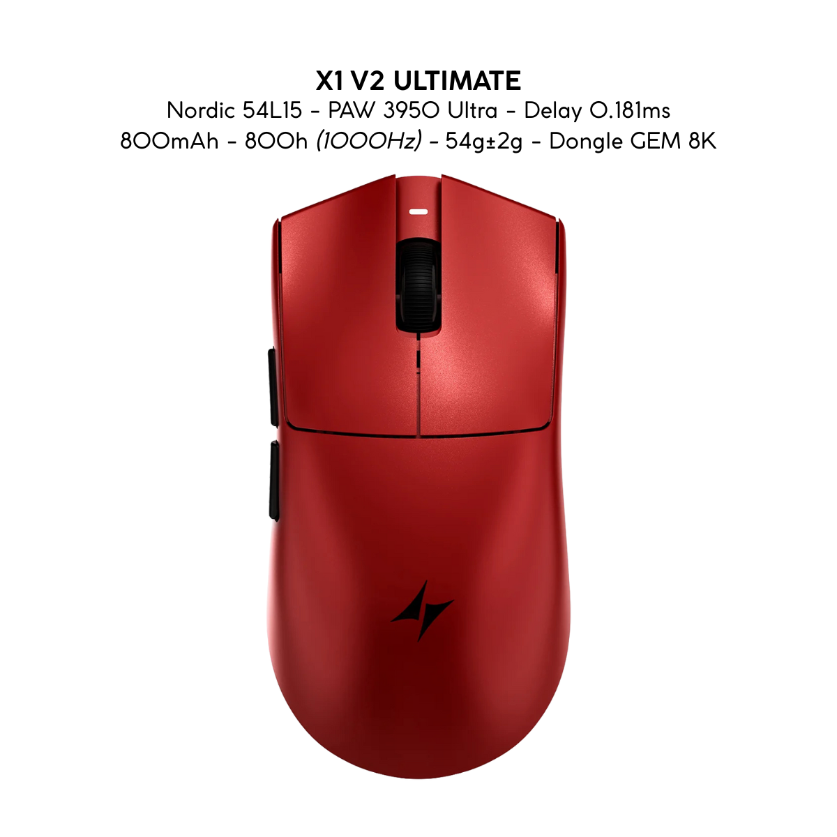 Chuột Gaming Không Dây ATK X1 V2 Series, Nordic 54H20, PAW 3950 Ultra, Delay 0.163ms, 800mAh, 54g±2g, Dongle GEM 8K