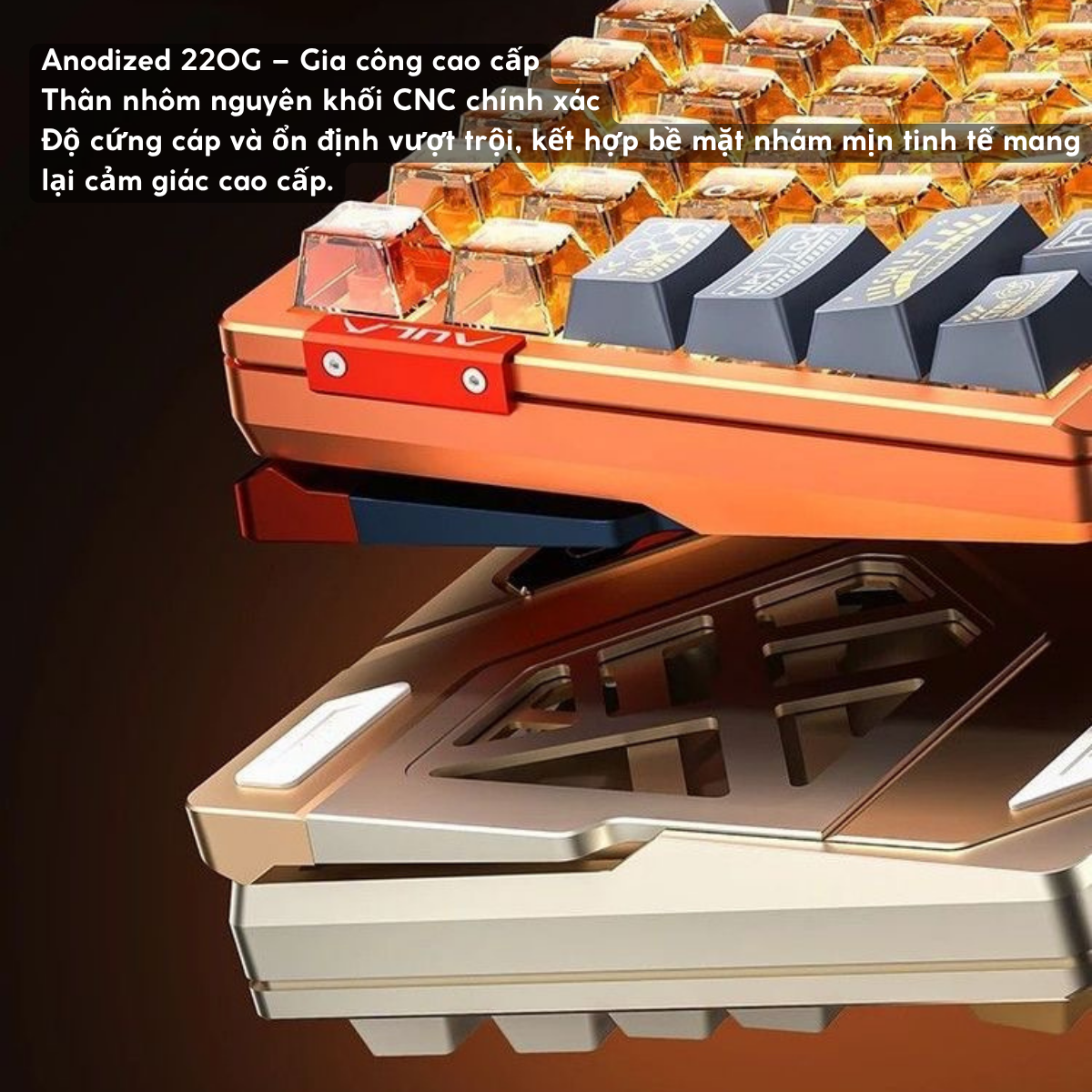 AULA AG75 | Bàn Phím Phím Từ Tính Chuyên Game Kết nối trực tiếp ADC, 8K Hz, Độ Trễ 0.08ms, Ultra-high Scan Rate 2304K, Accuracy 0.001mm, RGB đôi siêu