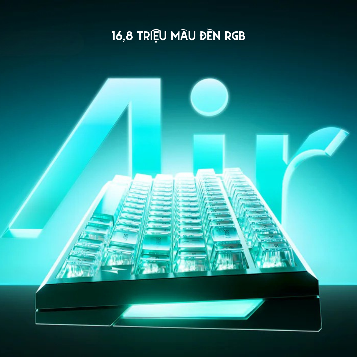 BÀN PHÍM GAMING HE ATK RS7 AIR, Polling Rate 8K, Độ Chính Xác 0.001mm, Scan Rate 256K, Độ Trễ 0.08ms, RGB 16.8 triệu màu