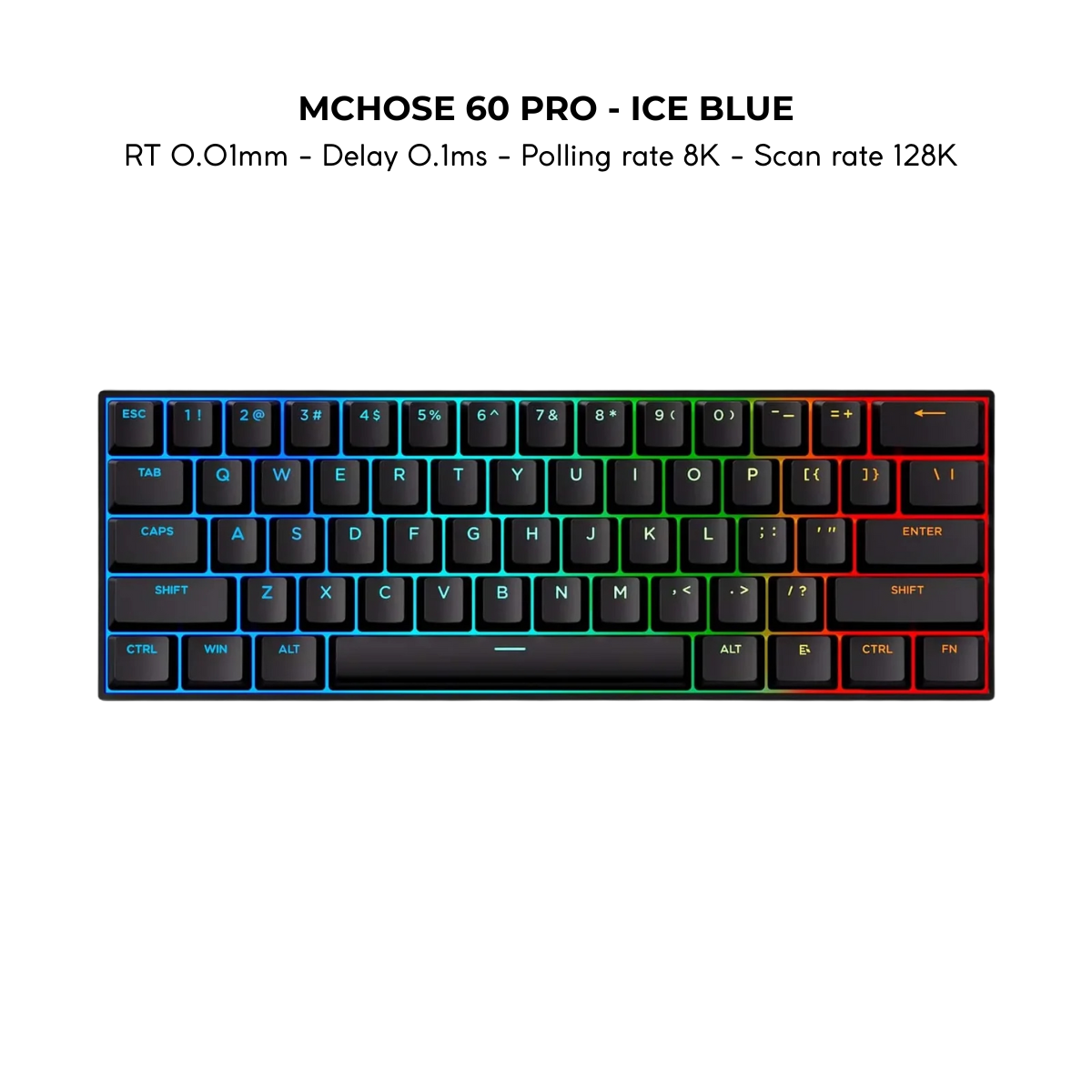 BÀN PHÍM CƠ GAMING HE MCHOSE ACE60/68 | Rapid Trigger | Scan-rate 128K | 8000hz