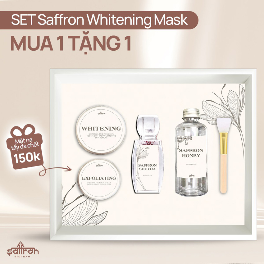 Bộ sản phẩm dưỡng trắng Saffron Whitening Mask