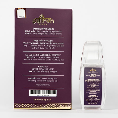 Saffron SALAM 1Gr – Nhụy hoa nghệ tây 5 năm tuổi chuẩn Organic