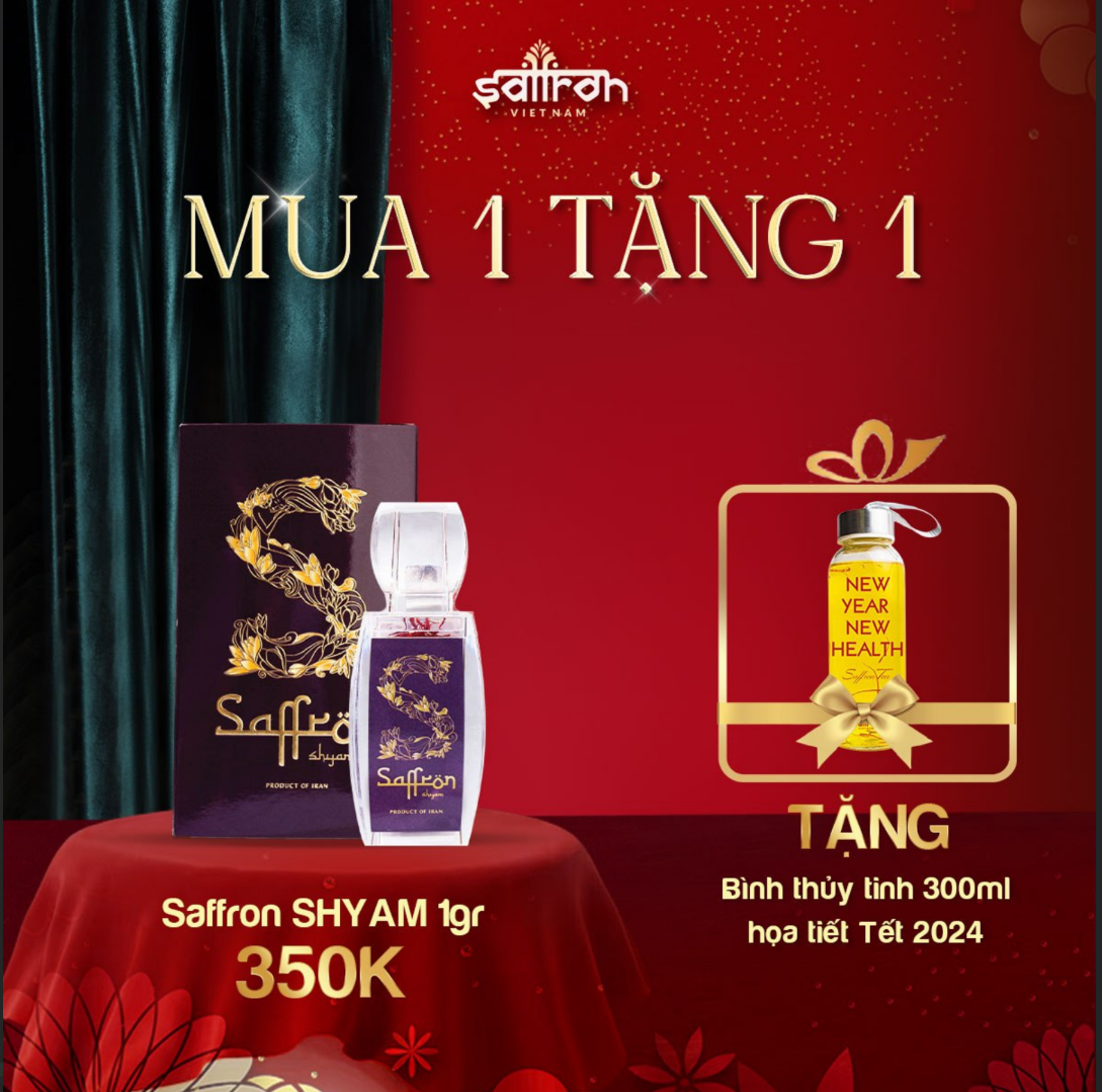 Saffron SHYAM 1Gr  Nhụy hoa nghệ tây Organic