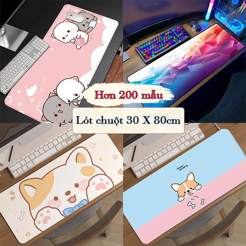 Lót Chuột Cỡ Lớn 30x80cm Miếng Pad Chuột Cao Su Cỡ Lớn Có Bo Viền Mã 2