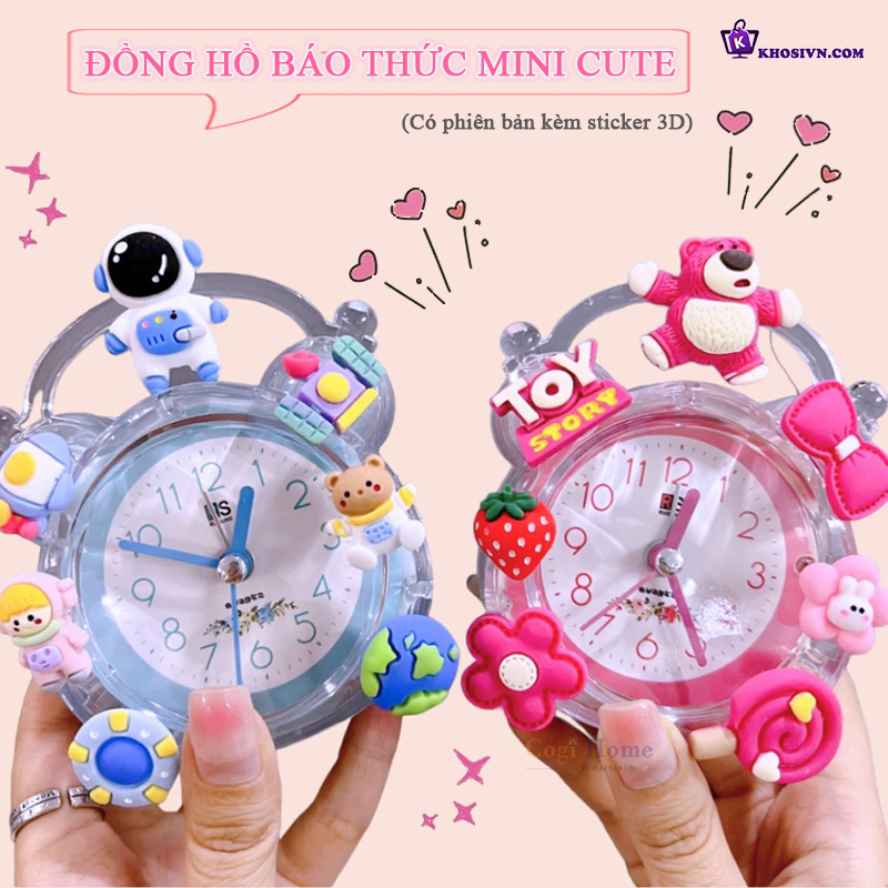 Đồng Hồ Báo Thức Để Bàn Hình Hoạt Hình Dễ Thương, Đồng Hồ Để Bàn Cute Cho Bé NO1925
