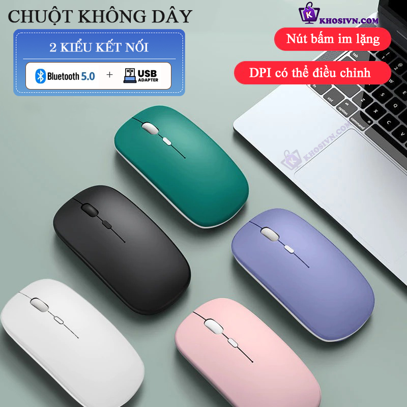 Chuột Bluetooth Không Dây Pin Sạc Siêu Mỏng Chuột Dùng Cho Điện Thoại Máy Tính - M1