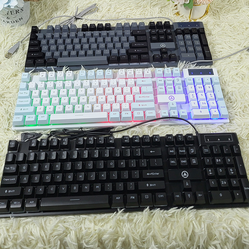Địa Chỉ Mua Sỉ Bàn Phím Vi Tính Giả Cơ Gaming Có Dây Đèn LED RGB K500 Tại TPHCM - Khosivn.com