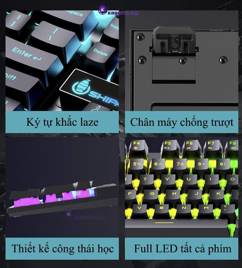 Đặc Điểm Nổi Bật Của Bàn Phím Giả Cơ Gaming LED RGB