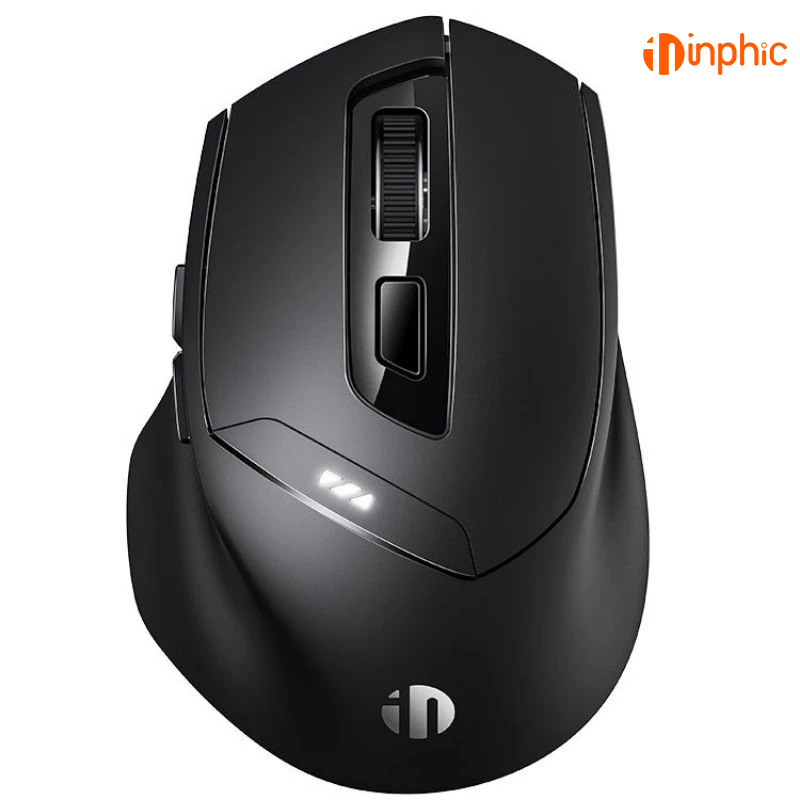 Chuột Gaming Inphic Bluetooth Không Dây 5.0 Pin Sạc Click Chống Ồn Đèn LED Hiện Pin Thiết Kế Công Thái Học - Inphic DR01