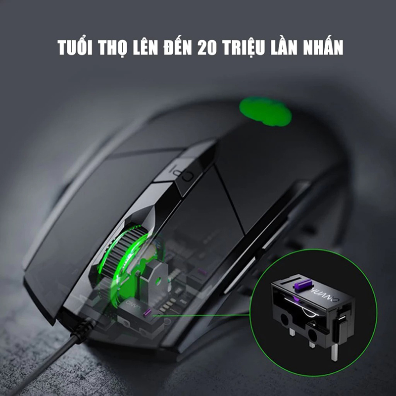 Thông số kỹ thuật của Chuột Gaming Inphic Có Dây Thiết Kế Công Thái Học - Inphic W1S