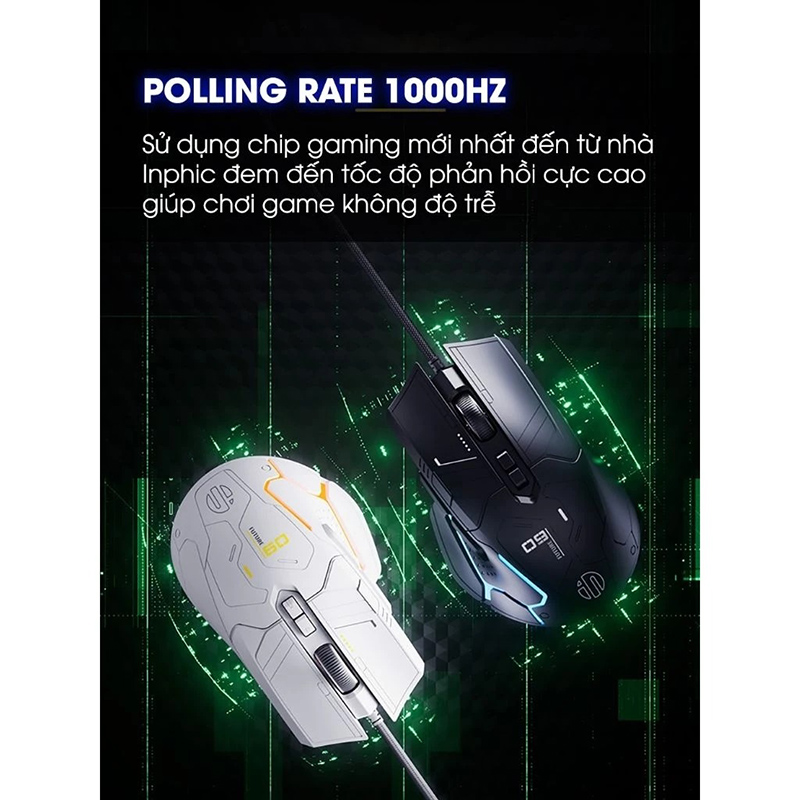 Ưu điểm nổi bật của Chuột Gaming Inphic Có Dây Cao Cấp Có App Macro Điều Chỉnh Chuột - Inphic PG9