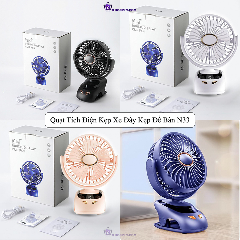 Địa Chỉ Mua Sỉ Quạt Tích Điện Kẹp Xe Đẩy Kẹp Bàn Cho Bé N33