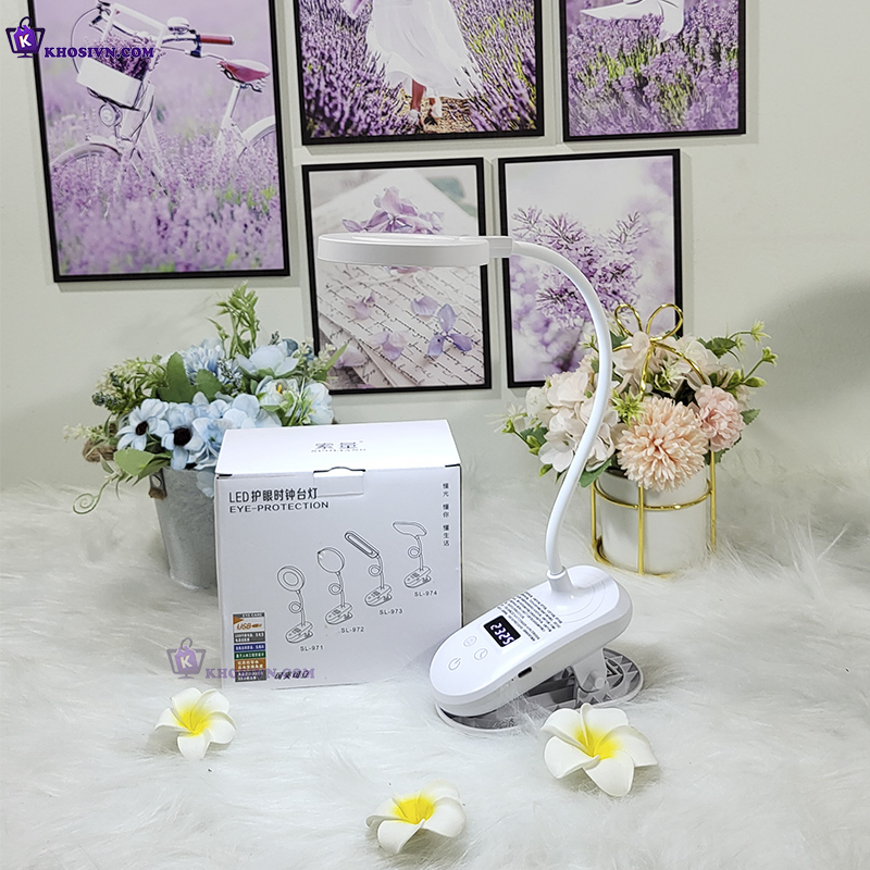 Tại Sao Bạn Nên Mua Đèn Tích Điện Kẹp Bàn Pin Sạc 2000mAh 3 Màu Ánh Sáng Tích Hợp Đồng Hồ SL-972 Tại Khosivn?