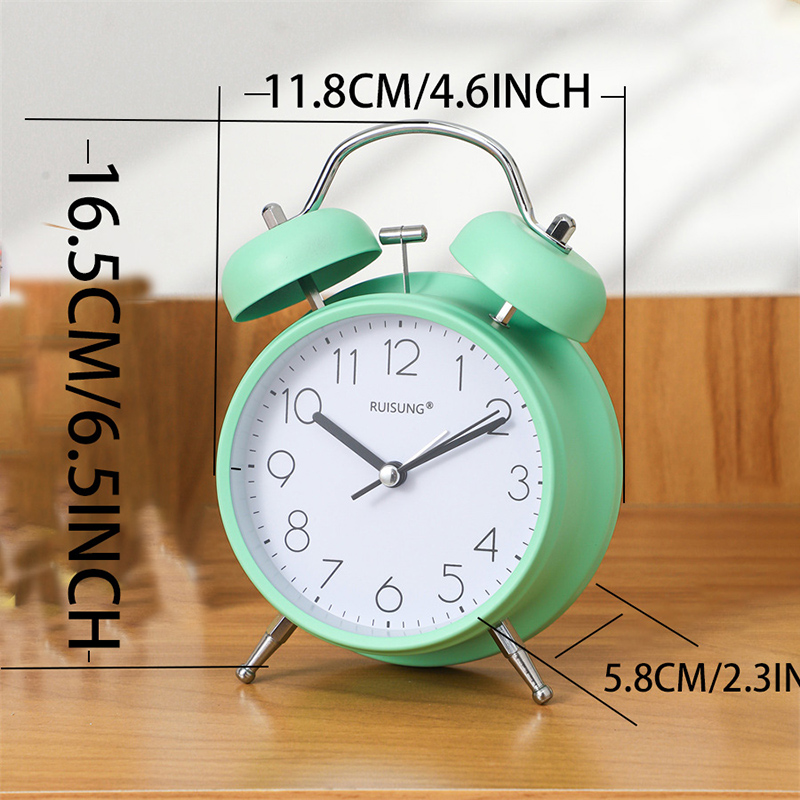 Thông Số Kỹ Thuật Của Đồng Hồ Chuông Reo Decor Để Bàn Size Lớn Có Đèn LED Xem Ban Đêm - 3304PA