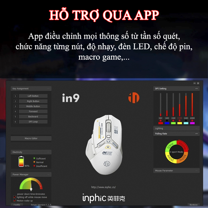 Tại Sao Bạn Nên Mua Chuột Gaming Inphic Không Dây 3 Kiểu Kết Nối Bluetooth 2.4G Hoặc Dây Tương Thích Mọi Game FPS 12000dpi - Inphic IN9 Tại Khosivn?