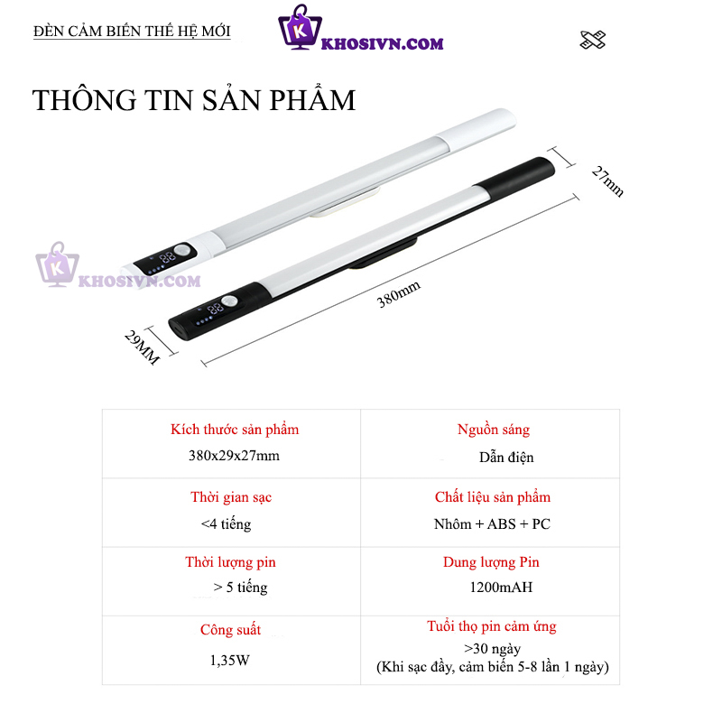 Thông Số Kỹ Thuật Của Đèn Cảm Biến Chuyển Động LED Không Dây - L2901
