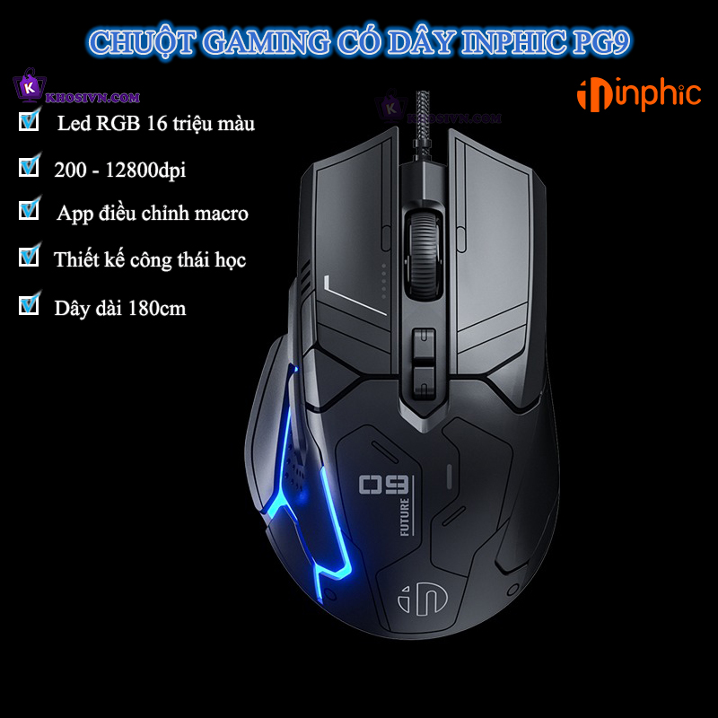 Thông số kỹ thuật của Chuột Gaming Inphic Có Dây Cao Cấp - Inphic PG9