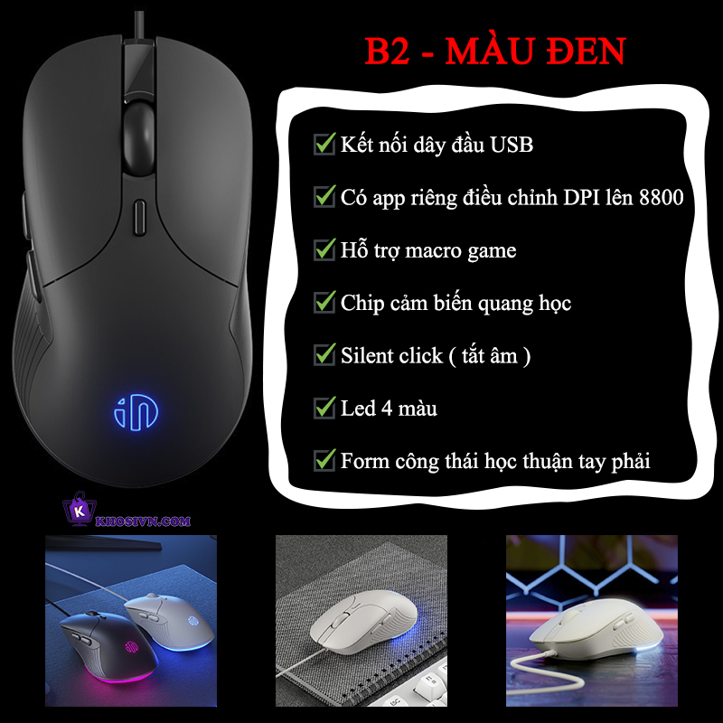Thông số kỹ thuật của Chuột Gaming Inphic Văn Phòng Có Dây - Inphic B2