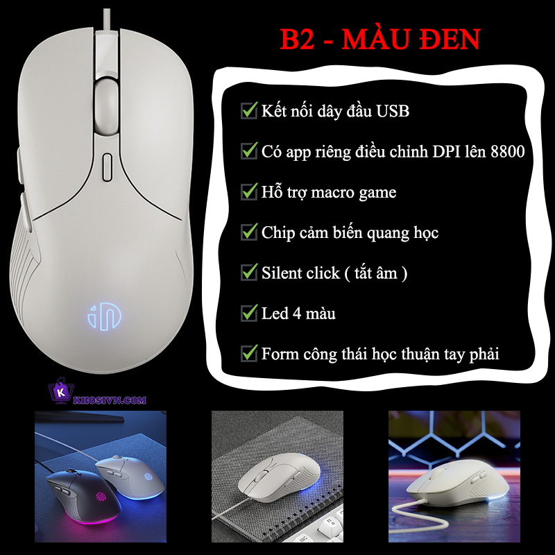 Thông số kỹ thuật của Chuột Gaming Inphic Văn Phòng Có Dây - Inphic B2