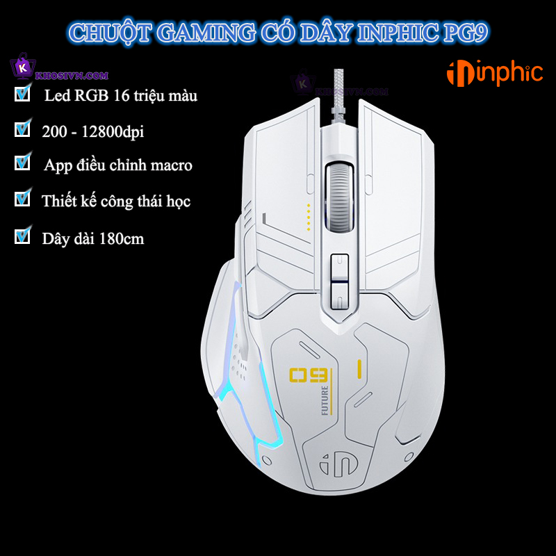 Thông số kỹ thuật của Chuột Gaming Inphic Có Dây Cao Cấp - Inphic PG9