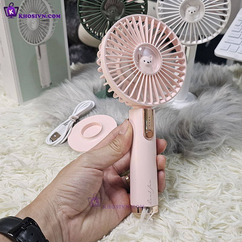 Địa Chỉ Mua Sỉ Quạt Cầm Tay Tích Điện Mini Cute Pin Sạc Nhỏ Gọn Có Thể Mang Theo Mọi Nơi Gió Mạnh Handheld Fan M109 Tại TPHCM - Khosivn.com